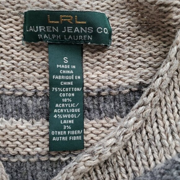 Lauren Ralph Lauren VTG Tribal Sweater Cotton Blend Sweater Navajo Aztec Indian - Picture 9 of 14